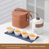 Heyu Xi White Jade Porcelain Travel Tea Set