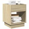 Nightstand with Infinity LED Sonoma Oak Finish 40 x 40 x 50 cm