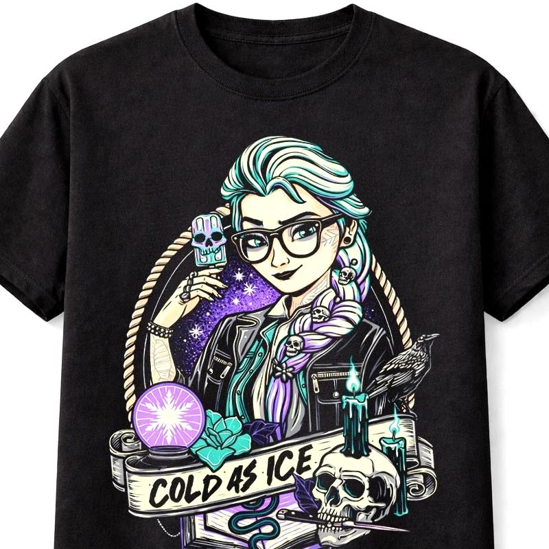 Elsa Pinup Ice Queen Gothic TShirt Cold Rockabilly Dark Fairy Tale Unisex S5XL S