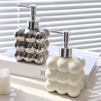 300ml Liquid Soap Dispenser Press Separated Bottle Bathroom Accessories Ceramic Household Body Wash Shampoo Dispenser Bottle