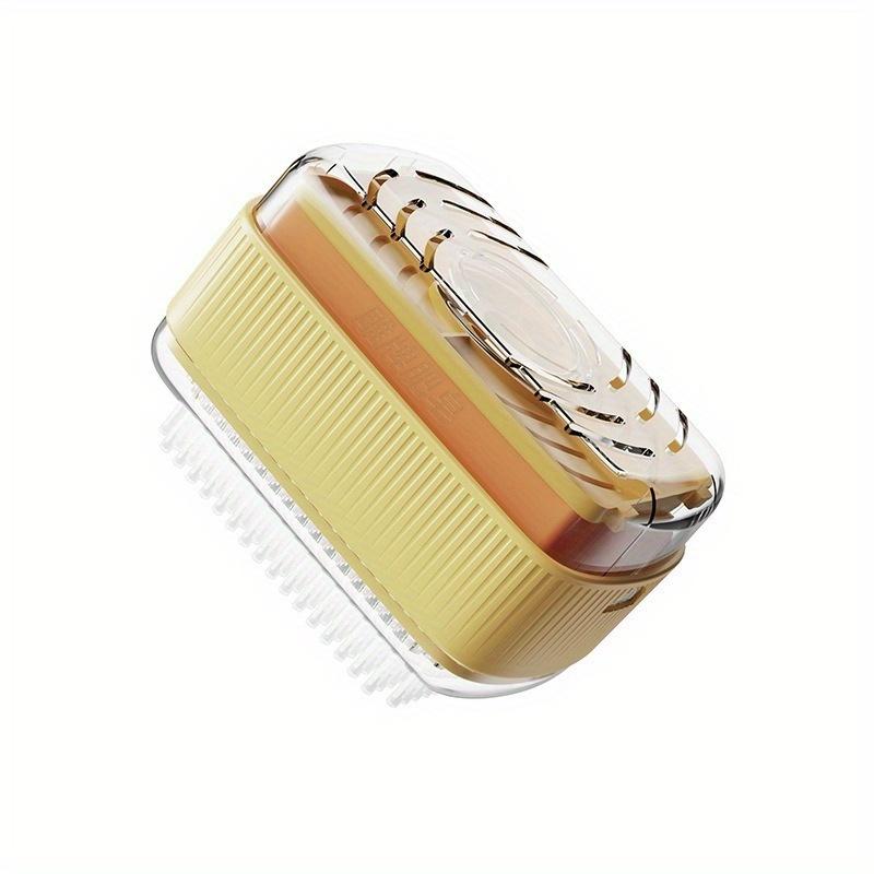 Multifunctional Soap Dish – Creative Drum Laundry Brush for Bathroom, Gym, Kitchen & Toilet – Travel Soap Drainer Box