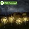 LED Solar Fireworks Lights Christmas Decoration Waterproof Outdoor Dandelion DIY Shape Lamp Flash String Fairy Lights for Garden Landscape Lawn Decor