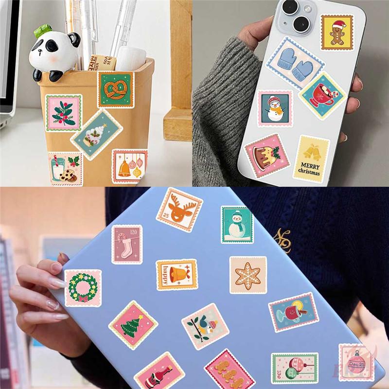 50Pcs/Set Pink Christmas Stamp Series 02 Stickers DIY Fashion Waterproof Doodle Decals Stickers