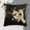 Housse de coussin décorative carrée imprimée recto-verso David Bowie pour canapé, salon, décoration intérieure