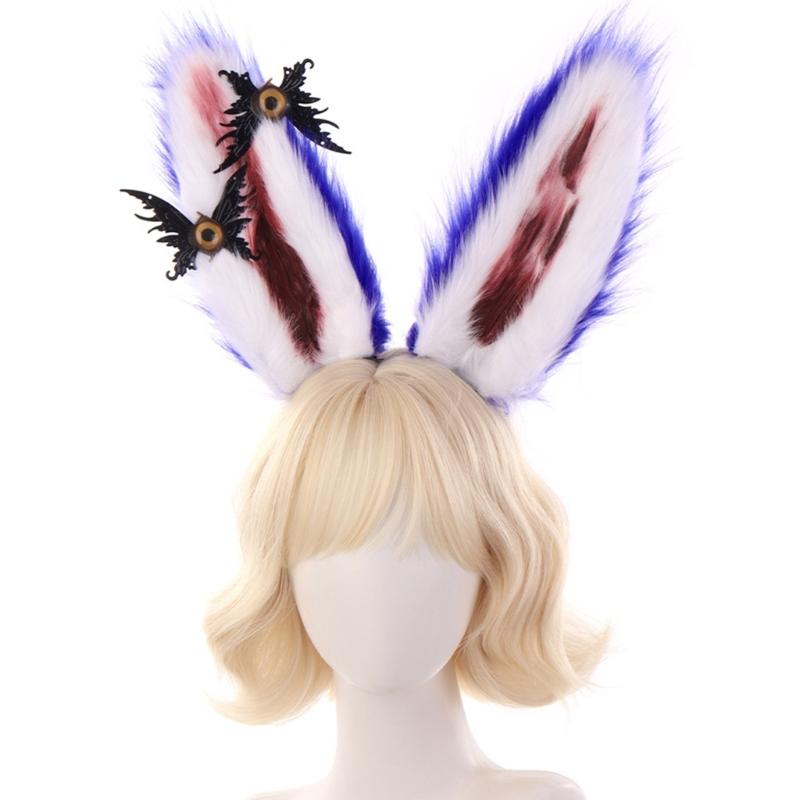 Plush Rabbit Ears Headband For Kids Soft Comfortable Hair Accessory For Party Costume Photography Color Available