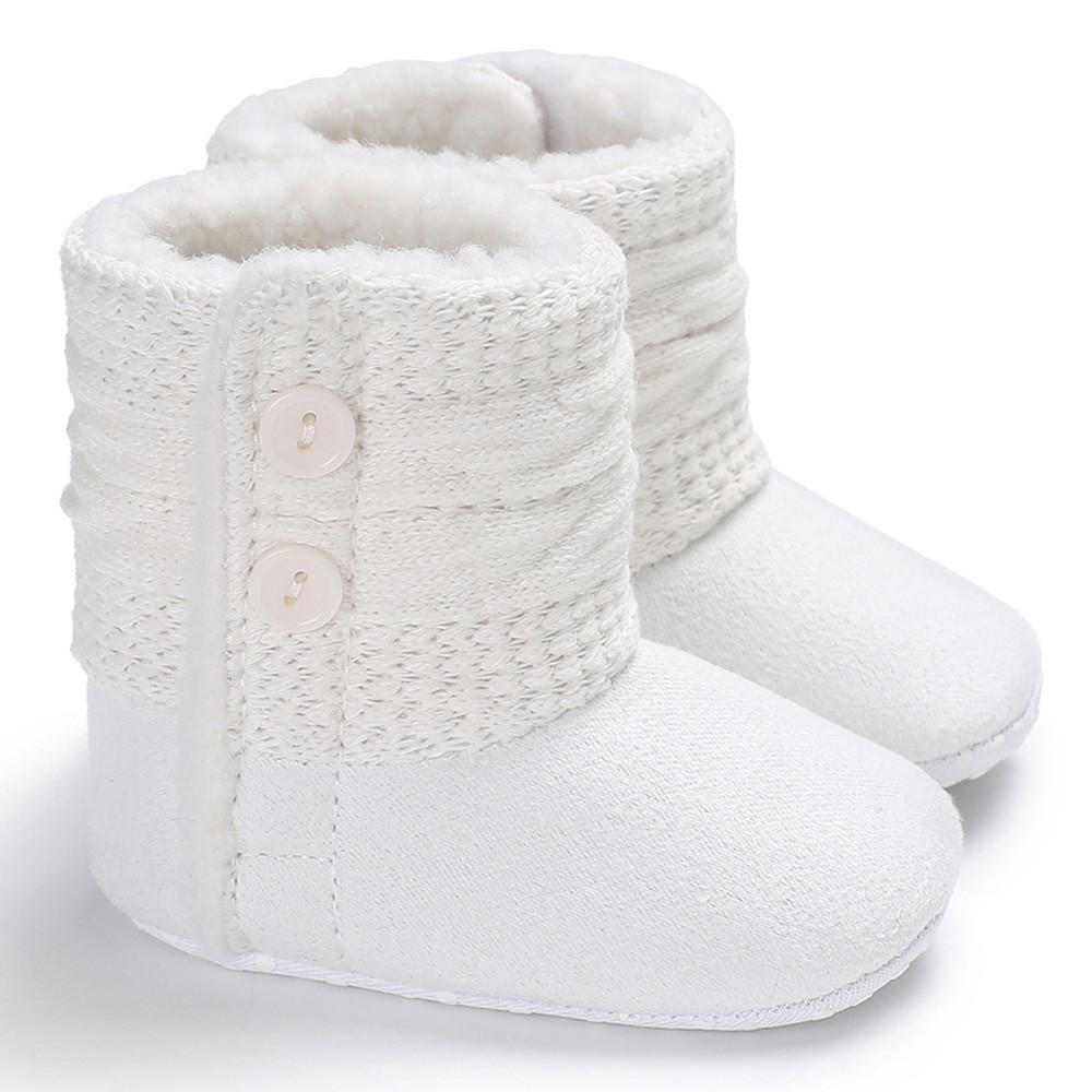Infant Boots Winter Baby Girl Shoes Soft Sole Anti-Slip Toddler Snow Warm Prewalker Newborn Boots