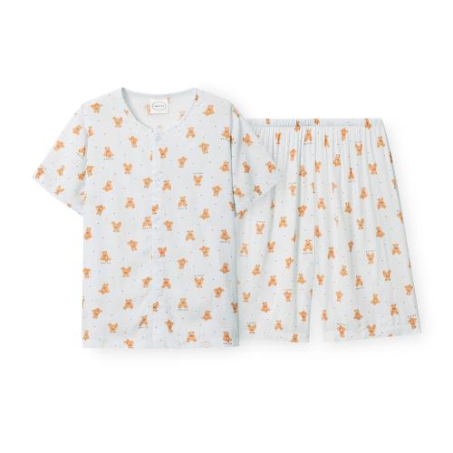 

[ORCITE] Мягкий комплект из футболки с коротким рукавом и штанишек с принтом мишки G105 [Отправка из Кореи] 100% Оригинал S