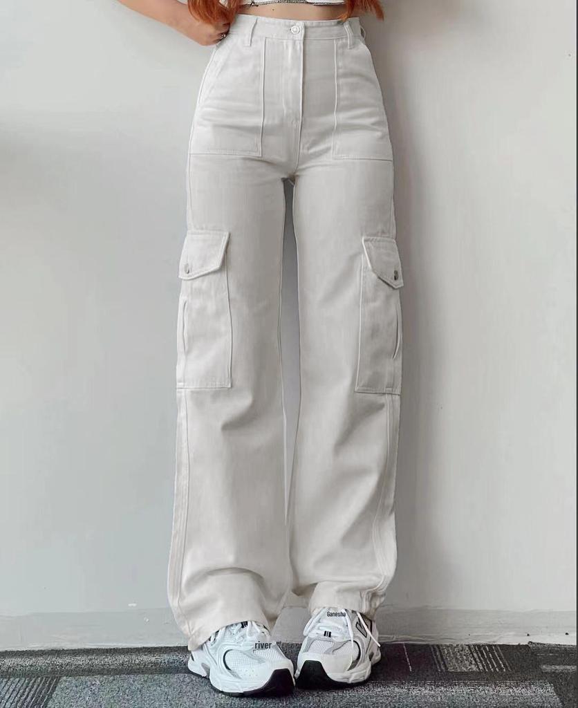2023 Versatile Mid-Waist Casual Workwear Pants with 3D Pockets