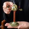 Burner Holder Stand Decor Design Alloy with Lid Censer for Living Room Tea Ceremony Indoor Table SPA