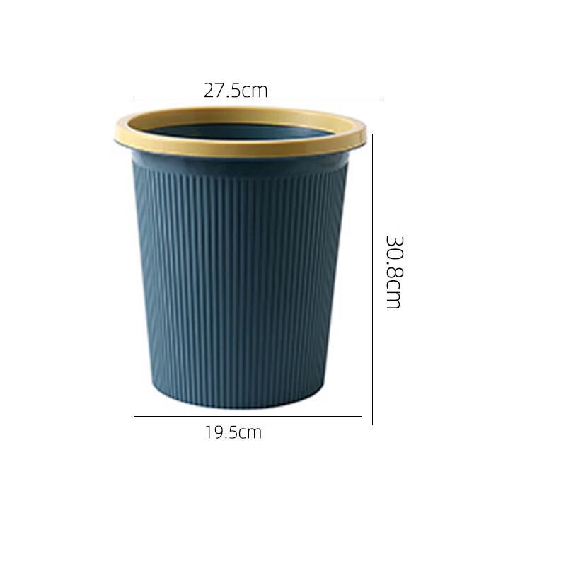 Chang Baosen Large Dark Blue Press-Ring Trash Cans (10-Pack)