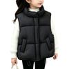 Children's Candy Color Sleeveless Vest with Warm Wide Shoulder Design for Outdoor Wear