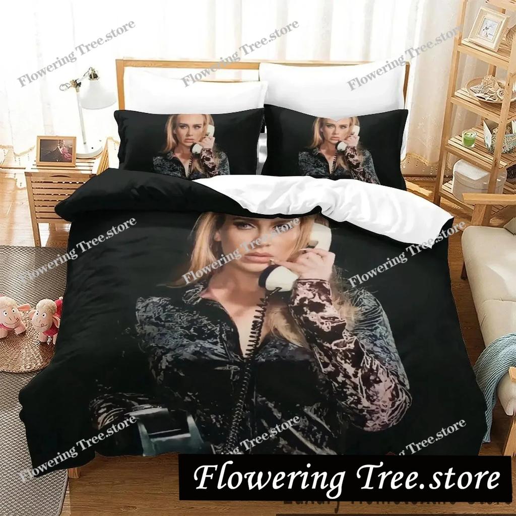 3D Print Adele Adkins MBE Bedding Set Boys Girls Twin Queen King Size Duvet Cover Pillowcase Bed boys Adult Home Textileextile