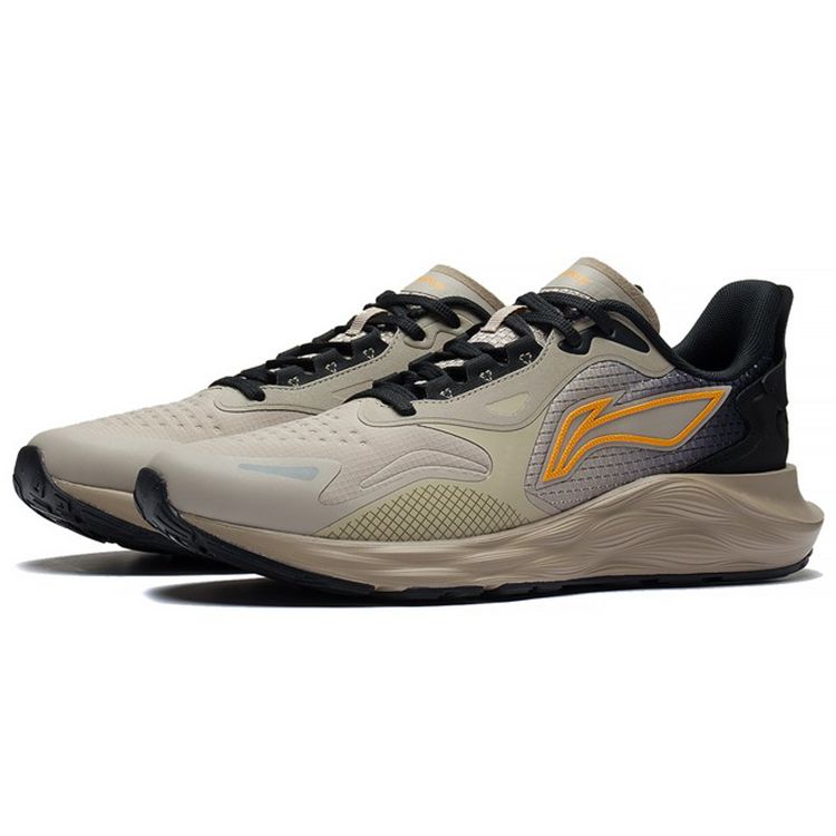 Li Ning Yufeng Shock Absorption Low Top Running Shoes Men Sneakers Goat-Gray ARSS013-4