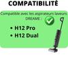 Accessory Pack - PHONILLICO - Dreame H12 Pro / H12 Dual - 2 Brush Rolls - 2 HEPA Filters - Grey