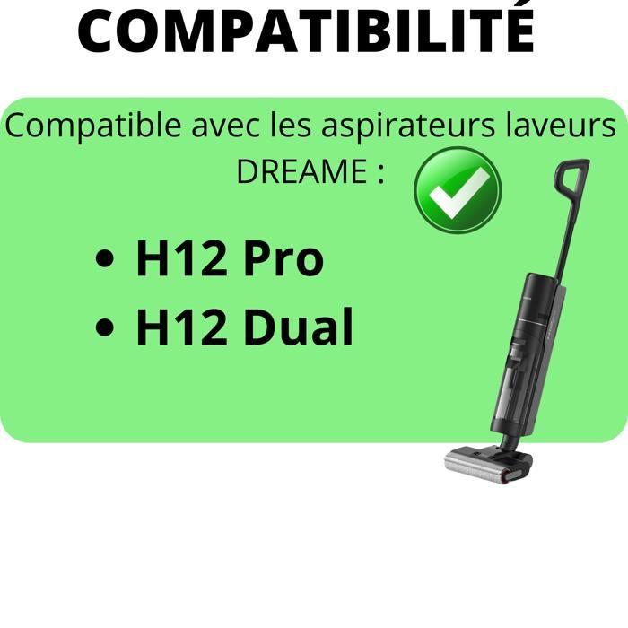 Pack accessoires - PHONILLICO - Dreame H12 Pro / H12 Dual - 2 rouleaux brosses - 2 filtres HEPA - Gris