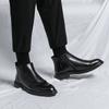 Men's pointed high top leather shoes minimalist British style Party daily office outdoor leisure business motorcycle men's boots