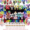 DANDY's World Theme Birthday Disposable Tableware Plate Banner Backdrop Cups Napkins Party Decor Balloon Cake Topper Gifts Props