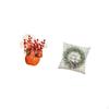 Artificial Bonsai Flower Bucket And Christmas Pillow Cover Polyester Cushion for Chinese Year