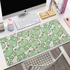 Kawaii frogs Desk Mat Large Gaming Mousepad XXL Cute Mouse Pad Anime Aesthetic Cozi Lofi Plant Green Extended Deskmat x