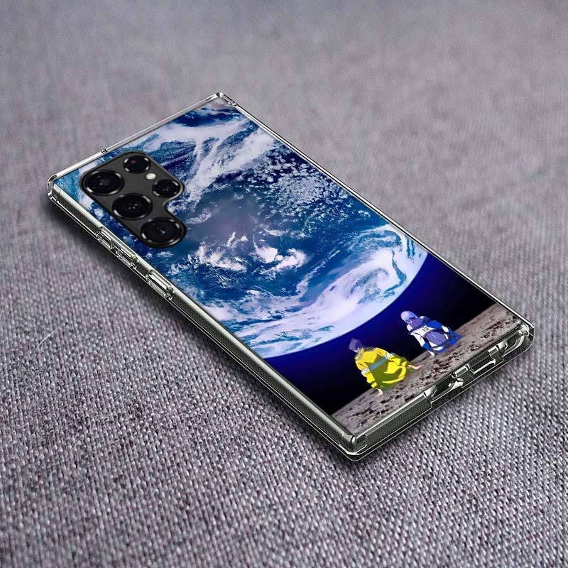 E-Edgerunners Cartoon C-Cyberpunk Phone Case For Samsung Galaxy S24 S23 S21 S20 FE S22 S26 Ultra S25 Edge S10 Plus Cover Clear T