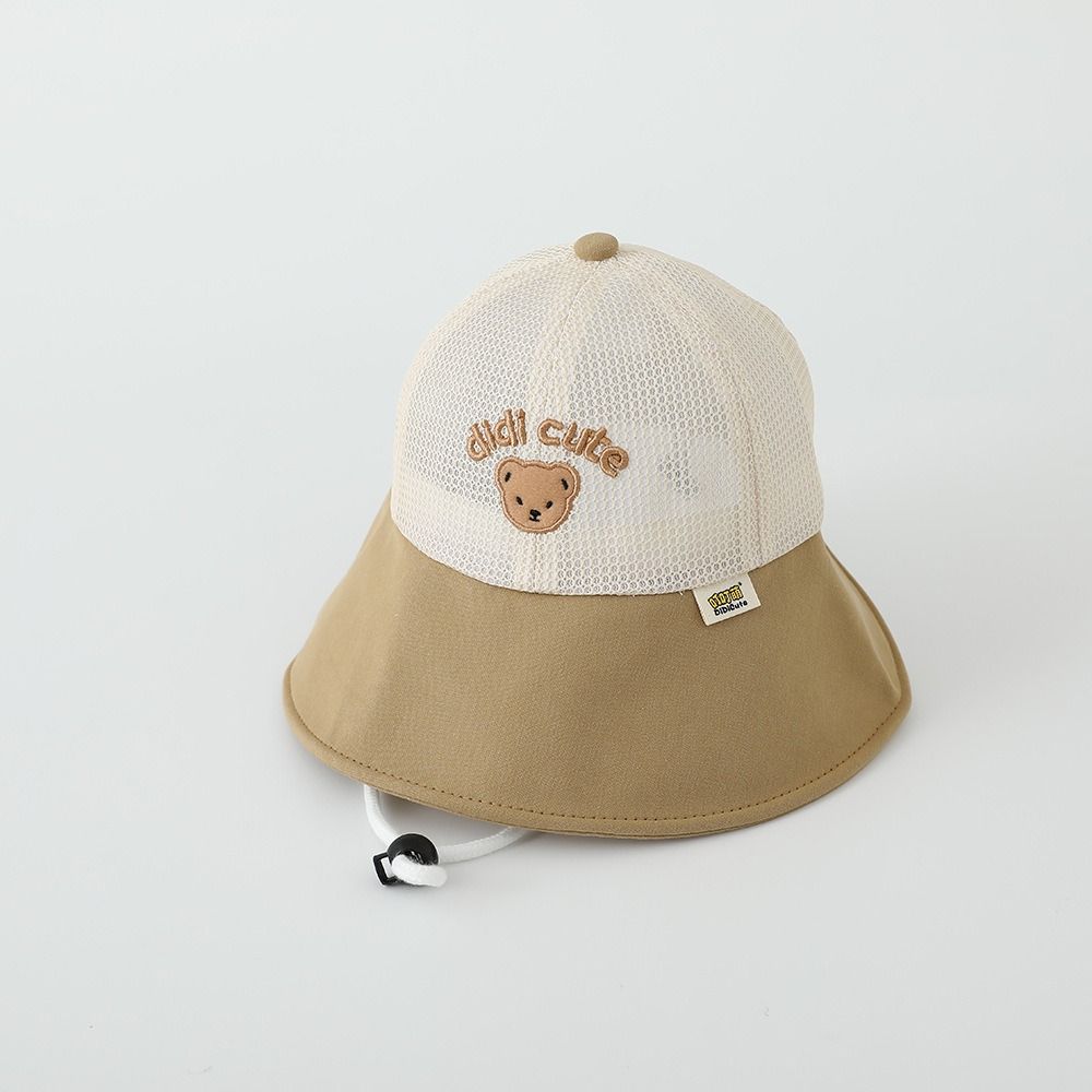 Summer Children Fisherman Cap Breathable Outdoor Sun Hat New Baby Bear Bucket Cap  Boys Girls