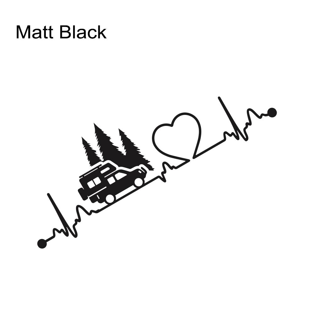 Car Window Side Sticker Fit Pickup Truck Camper Graphics Heartbeat Trees Decor Decal Vinyl Film Cover Auto Tuning Accessories