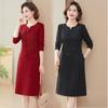 Stylish Spring 2025 Slimming Mid-Length Two-Piece Dress for Mothers