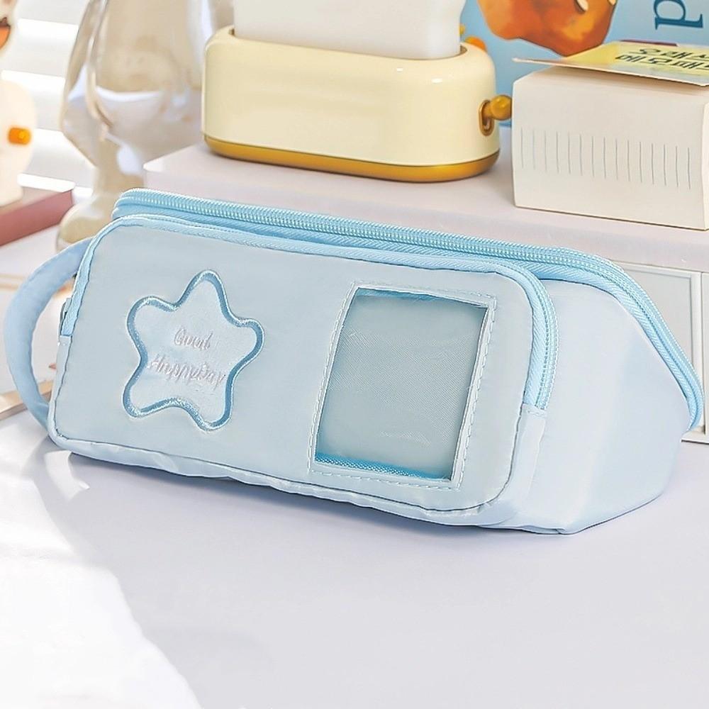 Multilayer Y2K Star Stationery Bag Desktop Storage Ins Pencil Pouch  Stationery Holder