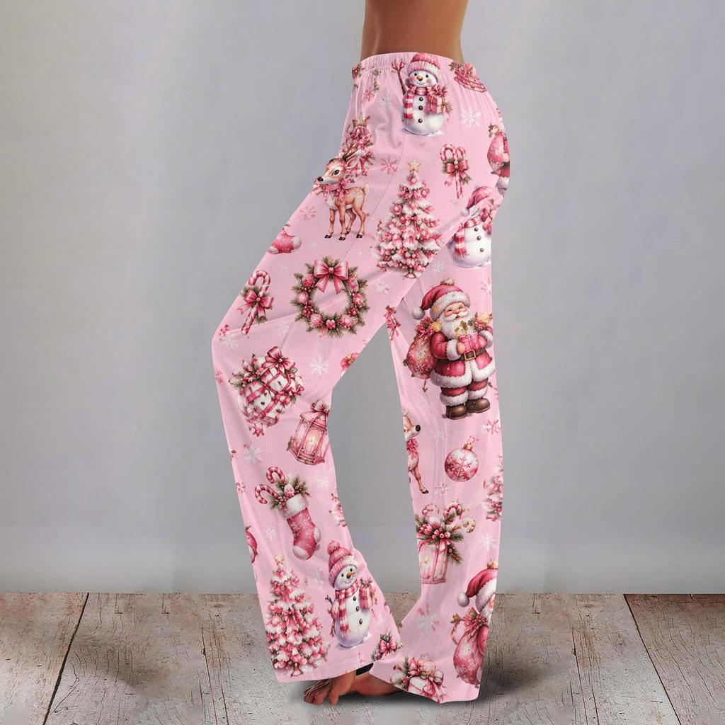 Women's Printed Wide Leg Pants Casual Relaxed Fit for Everyday Wear