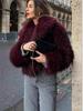Women's Eco-friendly Faux Fur Coat - Autumn/Winter Celebrity Fashion 