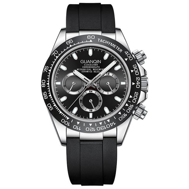 

Розкішні 100M водонепроникні годинники з сапфіровим склом, що світяться, автоматичний тижневий годинник, чоловічі наручні годинники з гумової сталі