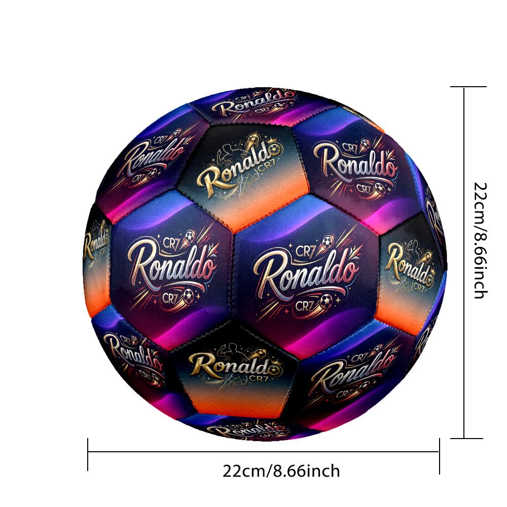 Ronaldo's: Legend Game Size 5 Soccer Ball Machine-Stitched Indoor/Outdoor Training and Matches Surprise Collection Gift