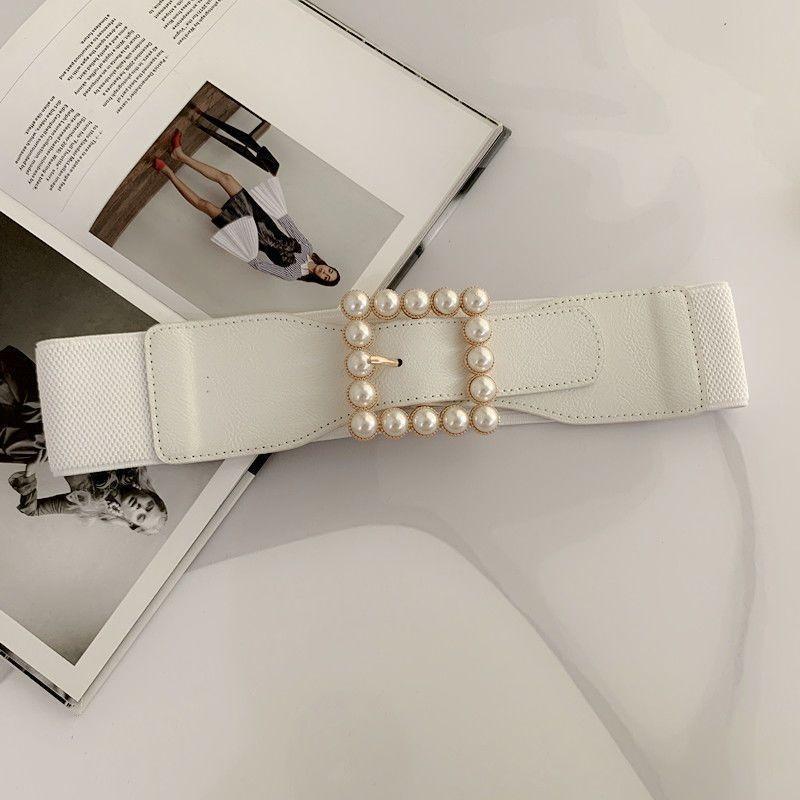 Pearl Sophisticated Wide Waist Accessory For Women Chic Korean Style For Dress Enhancement