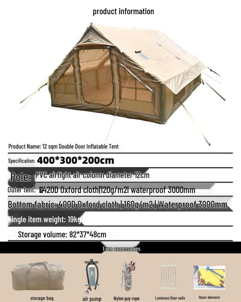 Automatic Windproof & Rainproof Inflatable Multi-Person Camping Tent