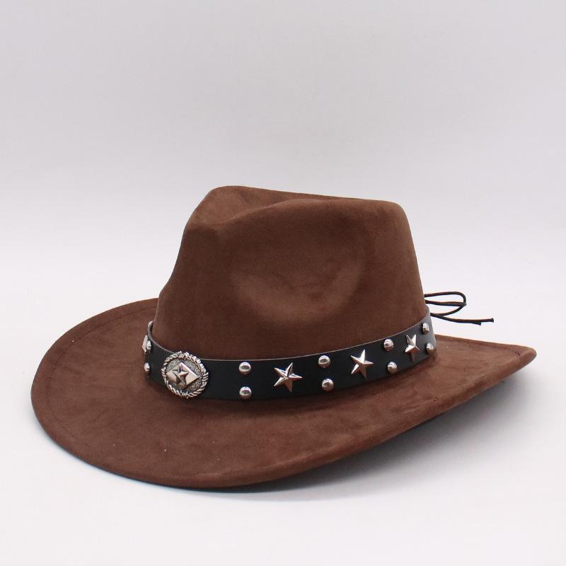 

Cross-Border Wholesale Western Denim Felt Hat European And American Jazz Hat Top Hat Curved Brim Jazz Hat Vacation Outdoor Hat one size fits all (j taoniu)