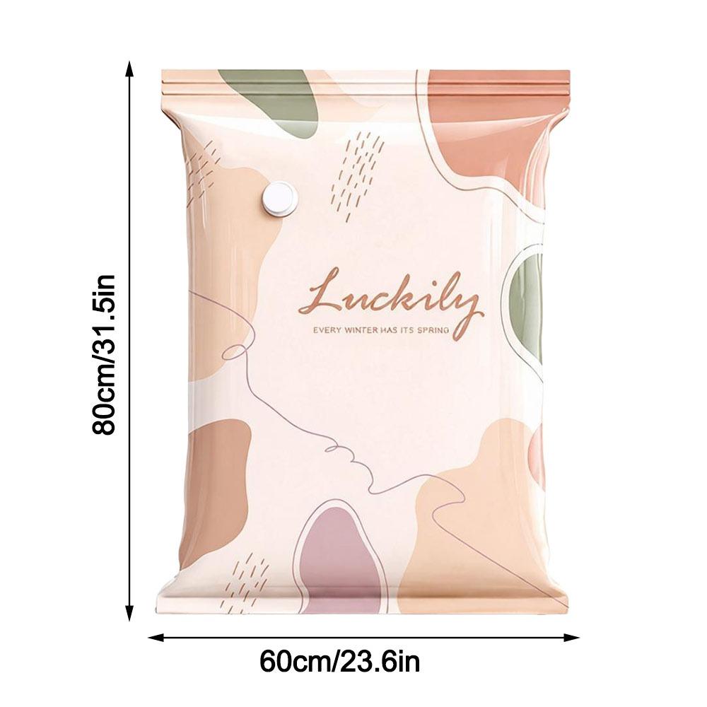 No Pump Vacuum Storage Bags Dust-proof Press & Seal Seal Compression Bag Space Saving Large Capacity Clothes Blankets Organizer