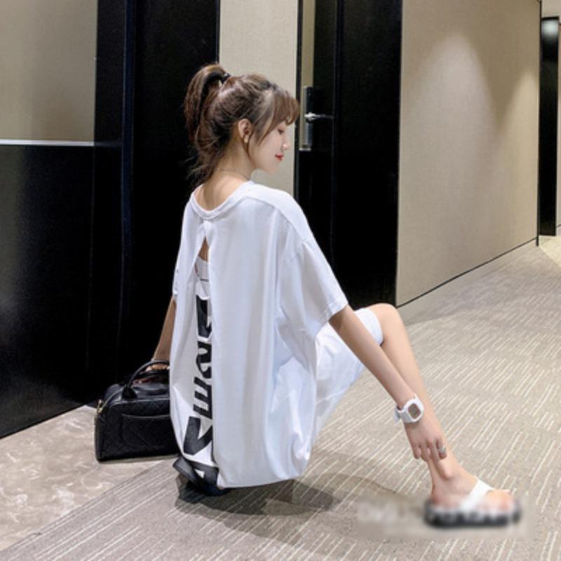 

Летние платья больших размеров, Женские длинные свободные платья с открытой спиной и короткими рукавами, Футболка для беременных XXXXL белый