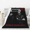 Custom Sofa Fleece Depeche Cool Mode Heavy Metal Rock Band Throw Blanket Warm Flannel Blankets for Bedroom Home Sofa Quilt