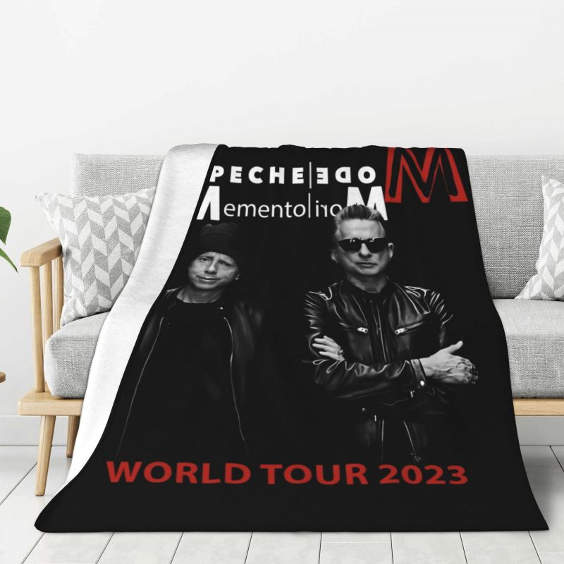 Custom Sofa Fleece Depeche Cool Mode Heavy Metal Rock Band Throw Blanket Warm Flannel Blankets for Bedroom Home Sofa Quilt