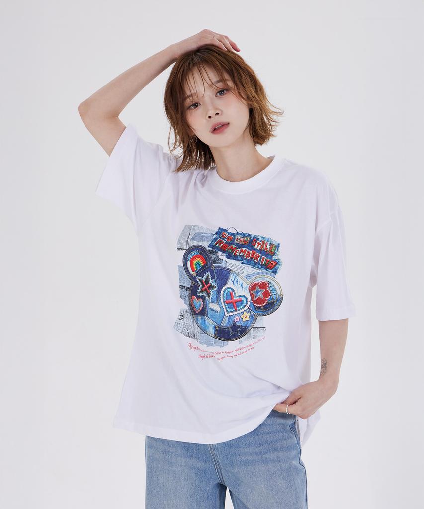 DYSFUNCT Denim Bears Remember T-Shirt(White)