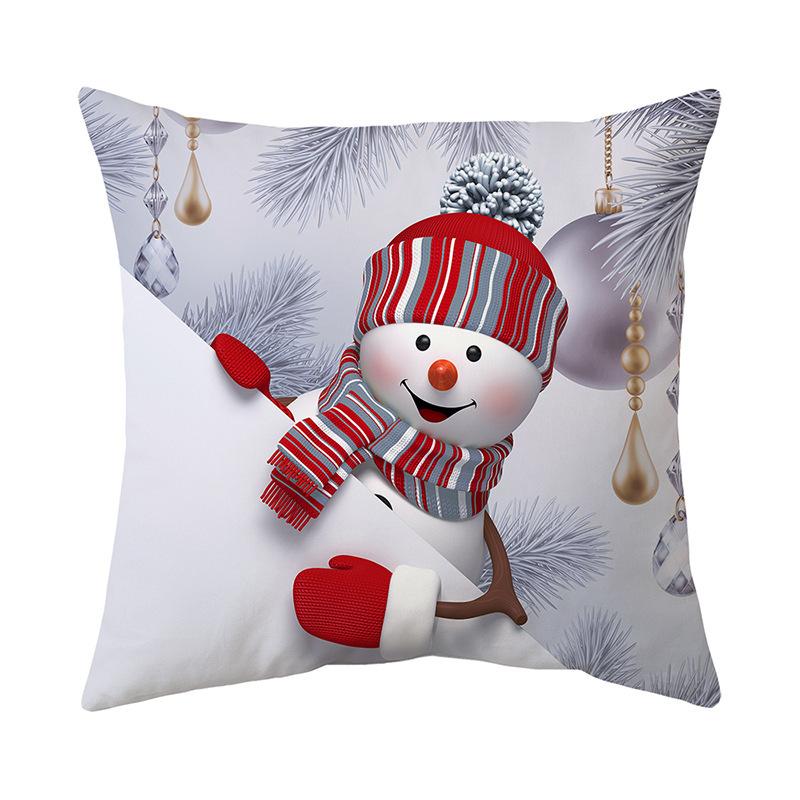 Christmas Atmosphere Home Pillow Cushion Cover Holiday Gift Nap Sofa Car Gift Pillow