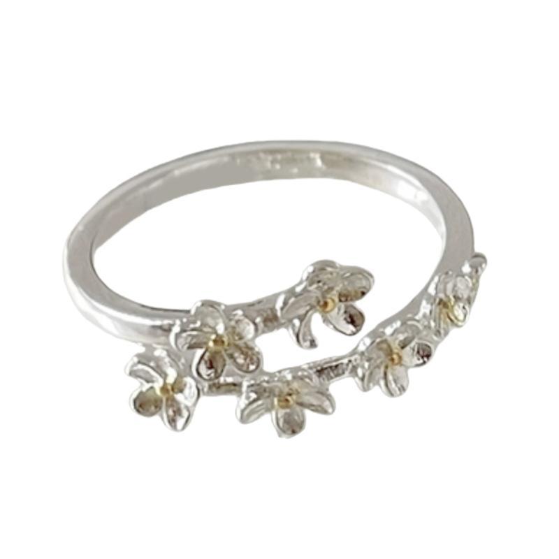 A52E Stylish Copper Rings With Intricate Irises Flower Detailing for Daily Wear