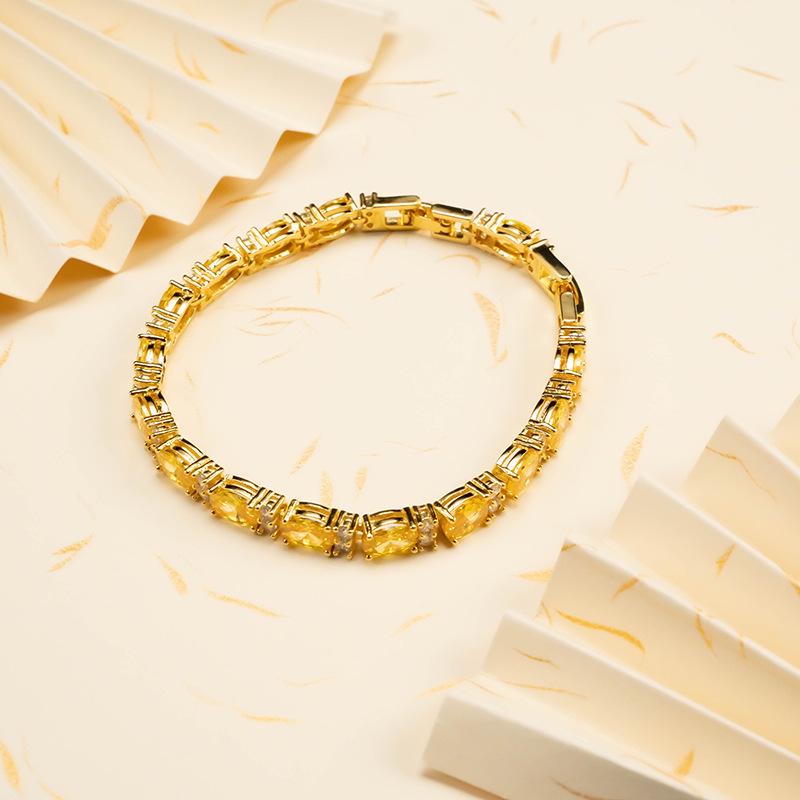 

Изысканный регулируемый браслет с золотым покрытием для женщин