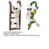 2 Pcs Funny Climbing Skeleton Statues Small Resin Skeleton Planter Hugger for Flowerpot Patio Balcony Porch Yard Lawn Garden Halloween Decor
