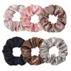12pcs Colorful Satin Hair Bands for Intestine, Hair Accessories, Hair Coils, Horse Tail Hair Pieces, Beautiful and Informal for
