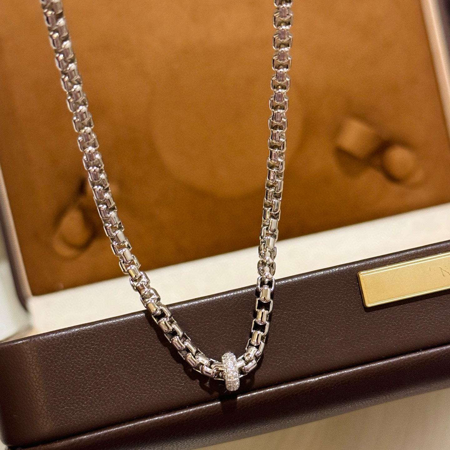 

100% Pure 925 Sterling Silver Pendant Pave Zircon Grape Vine Chain Necklace For Women Luxury Design Wedding Jewelry