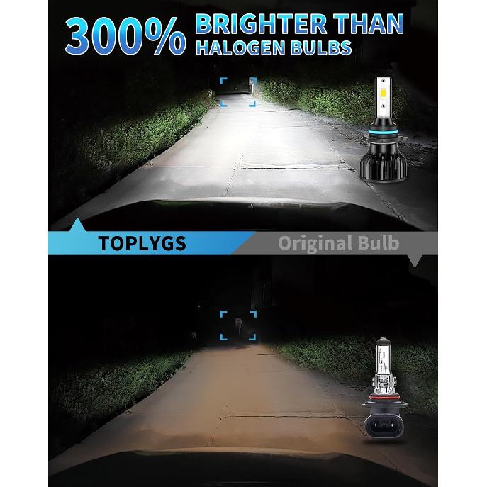 Fit For Ford Explorer 2011 2012 2013 2014 2015 Light Bulbs, Super Bright 9005 High/Low Beam, 6000K Cool White, Plug And Play, Pack Of 2