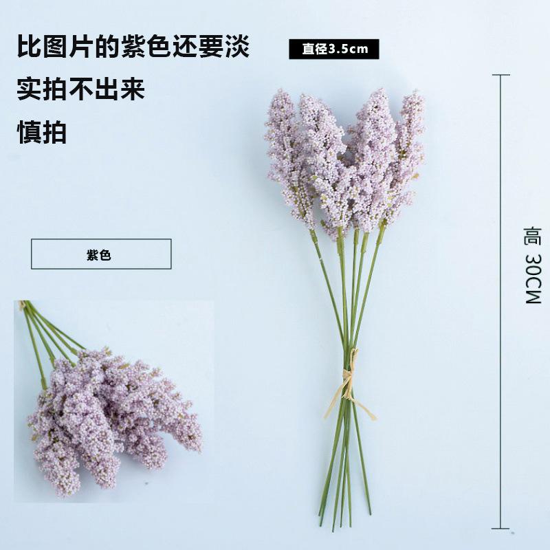 6 Pieces/Bundle Pe Wheat Ear Flower For Wedding Decoration Flower Arrangement Fake Plants Vases For Home Decor Diy Gift Bouquet