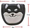 Sunbro Golf Putter Cover Golf Headcover Headcovers Character Baka Moe Akita Inu Mallet Type Magnetic Closure Black
