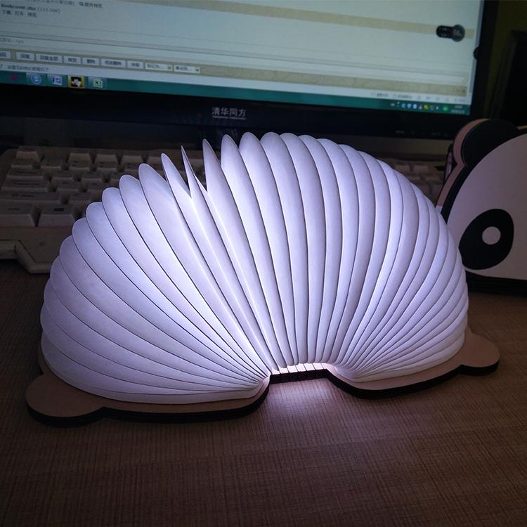 Christmas Creative Gifts Wooden Book Light Lamp Paper Lamp For